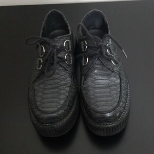 *TUK*  Black creeper oxford shoes